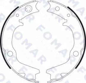 FOMAR FRICTION fo9078 -  Комплект тормозных колодок, стояночная тормозная система